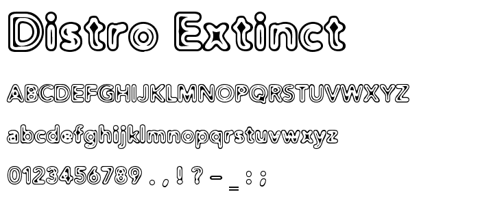 Distro Extinct font